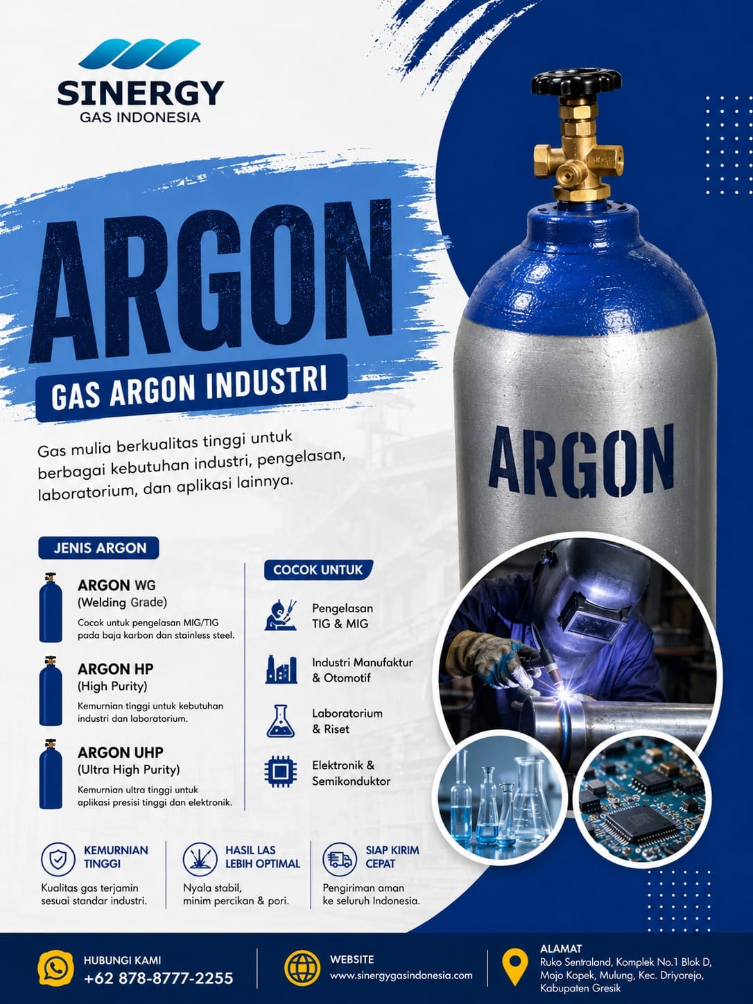 TOP 1 Professional : Penyedia Gas Argon Genteng untuk Industri & Pengelasan